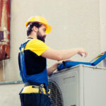 HVAC technician responding to a same-day lead