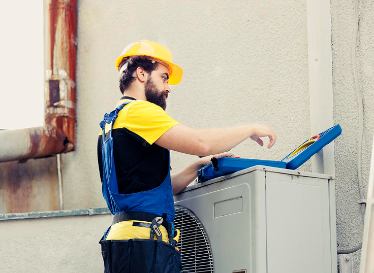 HVAC technician responding to a same-day lead